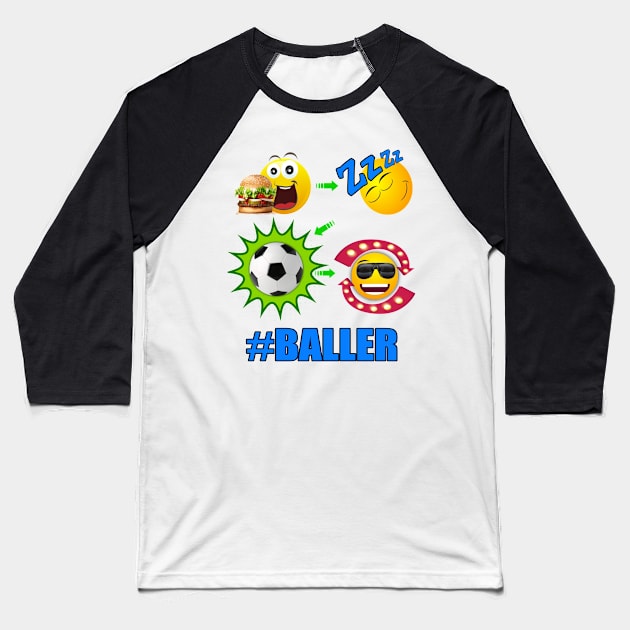 SOCCER! Lifestyle Sports Baller Futbol Football Baseball T-Shirt by Duds4Fun